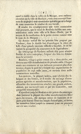 <b><i>Extrait du rapport de la chambre des députés : session 1825.</b></i><br/>Document tapuscrit (Médiathèque municipale de Roubaix)